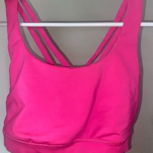 BRIGHT PINK LULULEMON SPORTS BRA